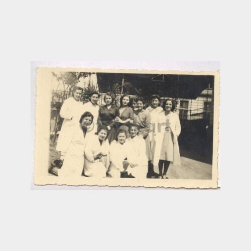 1940 Resim Okulu Öğrenciler 2 Adet Fotoğraf - Görsel 2