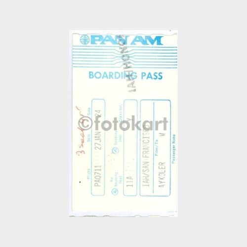 Panam Havayolları Uçak Biniş Kartı