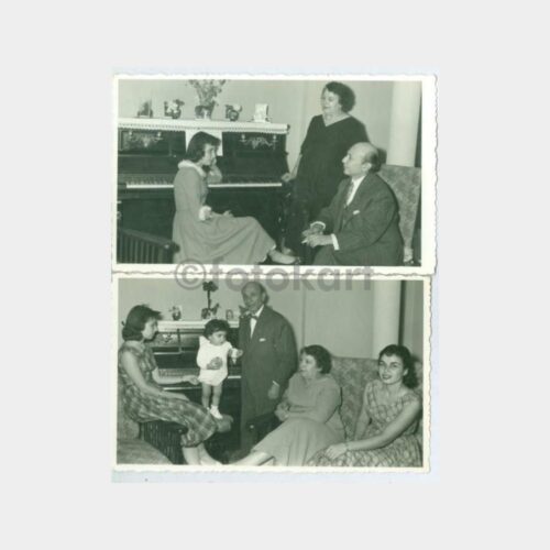 1958 Piyano Önü Kız Müzik Konulu Fotoğraf