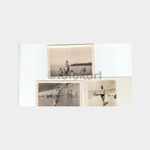 1949 Plaj Konulu 3 Adet Fotoğraf