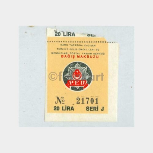 1970 Polis Emeklileri Makbuz Pulu