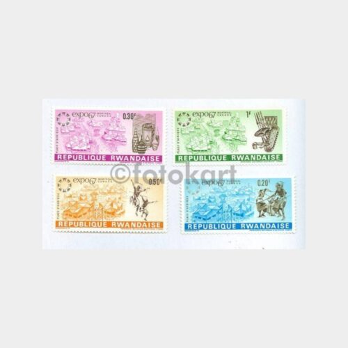 1967 Rwandaise - Expo 67 Fuarı Pullar (4 Adet)