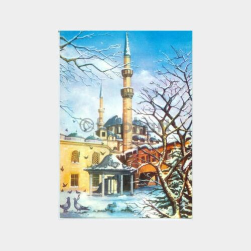 1970 Eyüp Cami Sim Baskılı Kartpostal