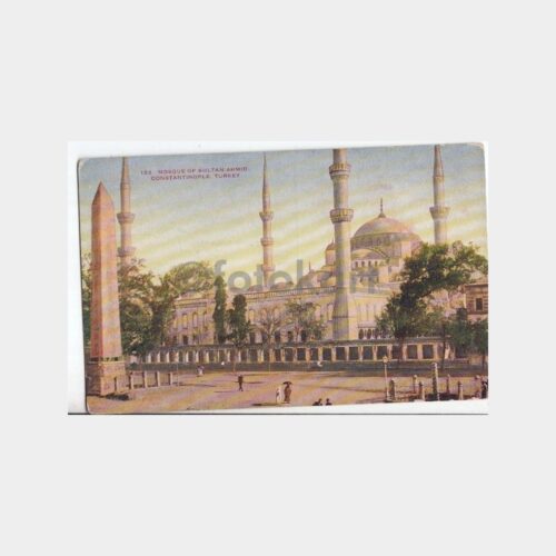 1922 Sultanahmet Camii Konulu İngiliz Baskı Kartpostal