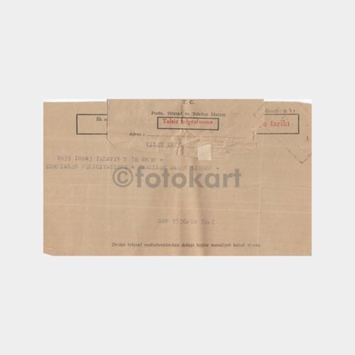 1951 Firma Telgraf Kağıdı (10 Adet Tel Aviv İstanbul Adresli)