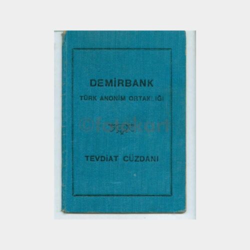1962 Demirbank - Tevdiat Cüzdanı