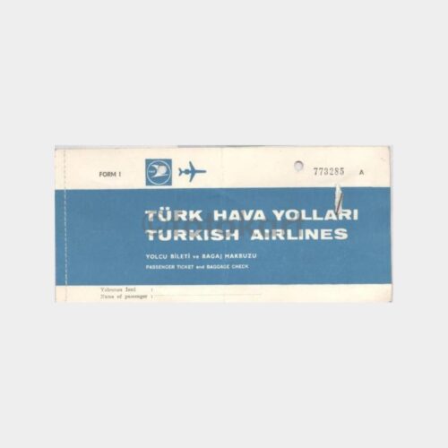 1971 Türk Hava Yolları Uçak Bileti