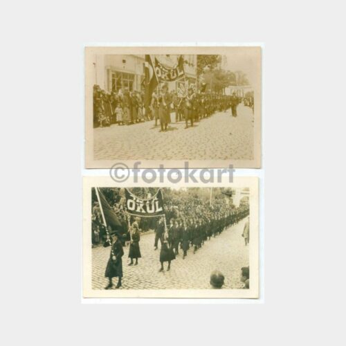 1937 Kız Lisesi Tören Yürüyüş 3 Adet Fotoğraf