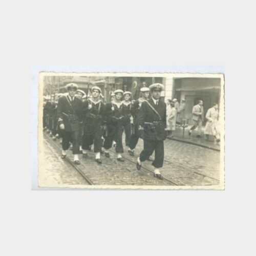 1947 Telsiz Kursu Askerler Törende Fotoğraf