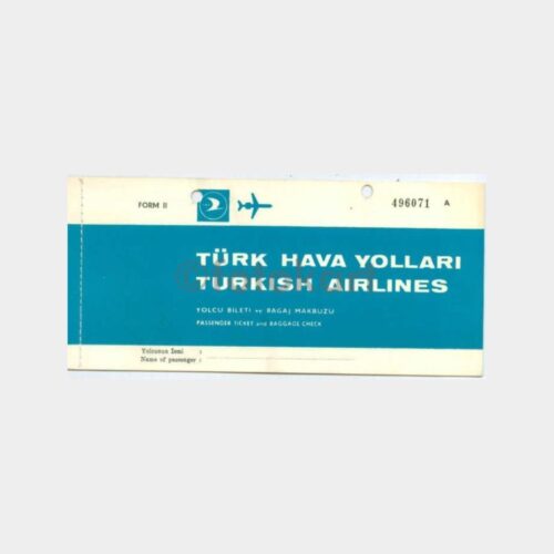 1971 Türk Hava Yolları Uçak Bileti