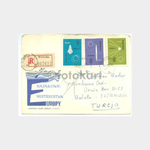 1964 Polonya - Uzay Çalışmaları Çok Pullu Zarf