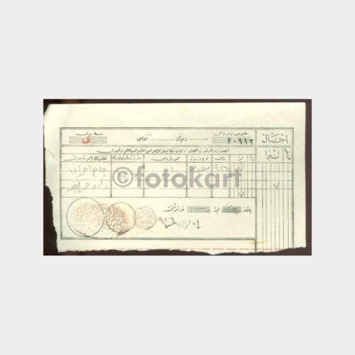 1926 Eski Türkçe Vergi Makbuzu