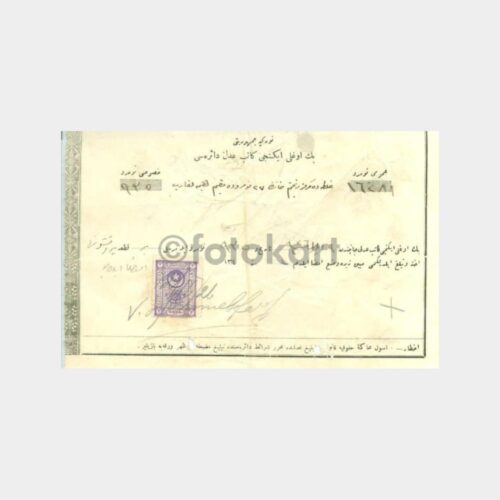 1926 Eski Türkçe Vergi Makbuzu