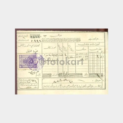 1926 Eski Türkçe Vergi Makbuzu