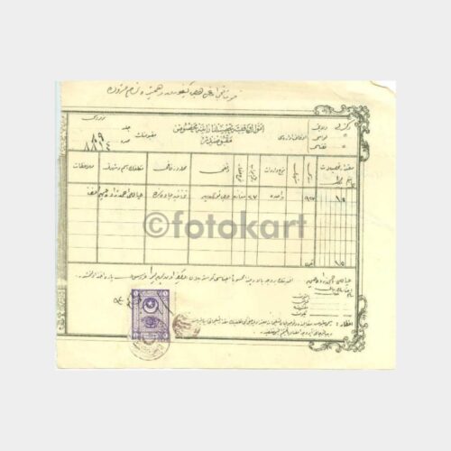 1929 Eski Türkçe Vergi Makbuzu