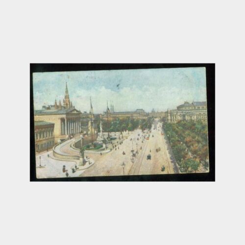 1921 Viyana Tablo - İstanbul Varışlı Kartpostal