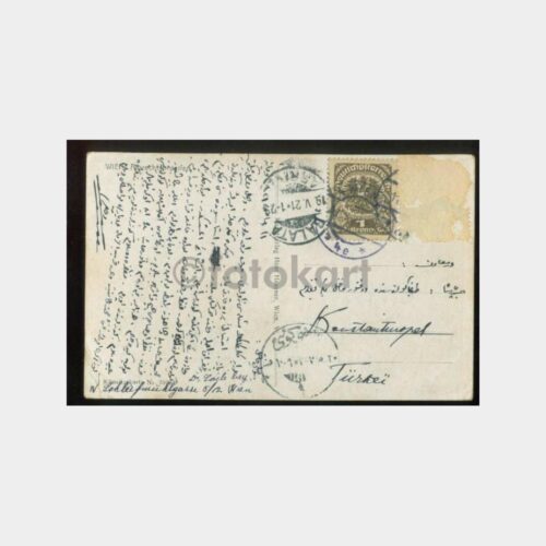 1921 Viyana Tablo - İstanbul Varışlı Kartpostal - Görsel 2