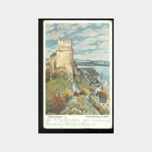 1922 Viyana Tablo - İstanbul Varışlı Kartpostal