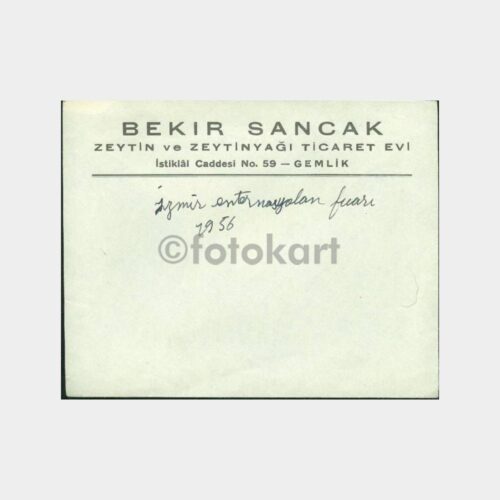 1956 Gemlik Zeytinyağı Ticaret Zarfı