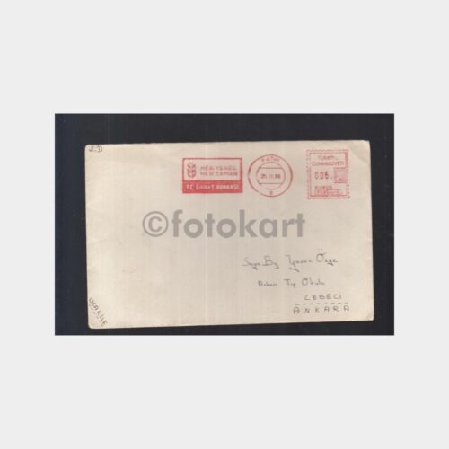 1966 Ziraat Bankası Reklam Damgalı Posta Zarfı