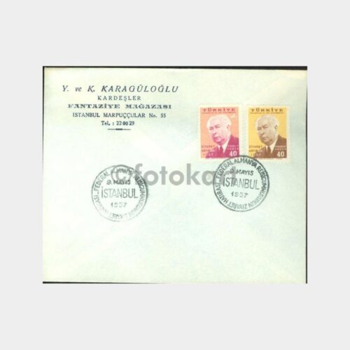 1957 Alman Reisicumhur İstanbul Ziyareti FDC