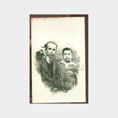 1929 Baba Oğul Konulu Stüdyo Fotoğraf