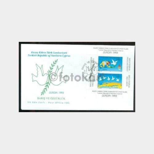 1995 KKTC Europa Barış ve Özgürlük FDC