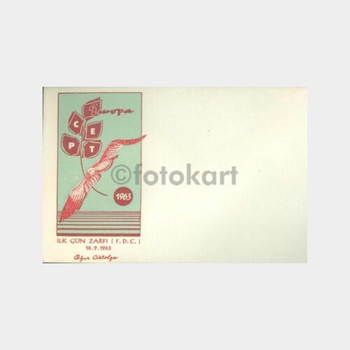 1963 T.C. Europa CEPT FDC (Boş Zarf)