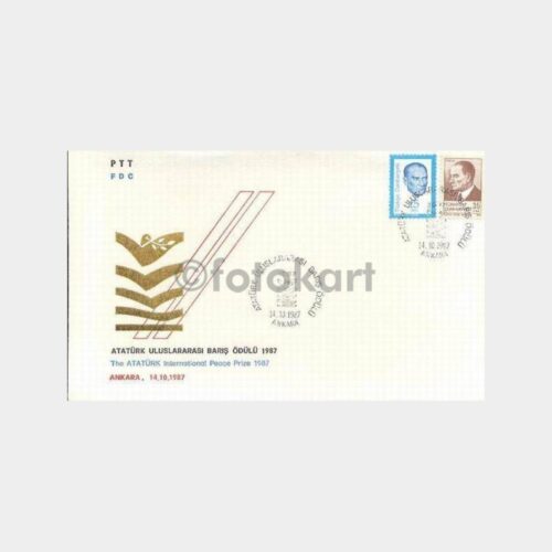 1987 Atatürk Uluslararası Barış Ödülü FDC