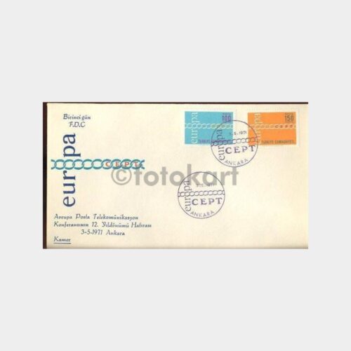 1971 Europa CEPT 12. Yıldönümü FDC