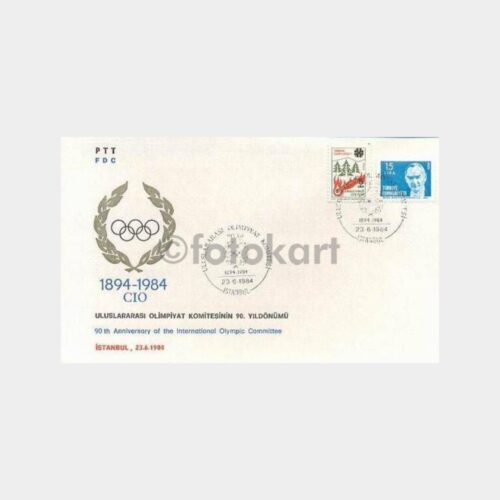 1984 Olimpiyat Komitesi 90. Yılı FDC