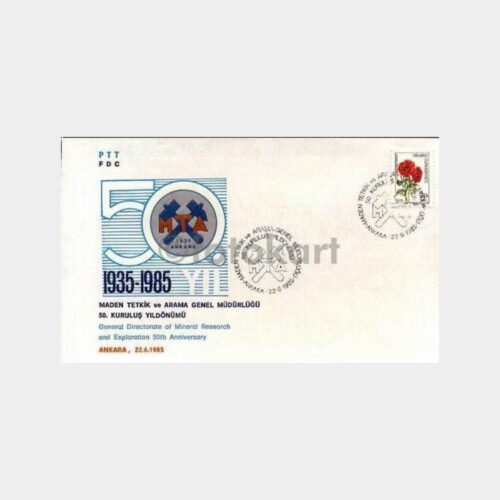 1985 Maden Tetkik ve Arama 50. Yılı FDC