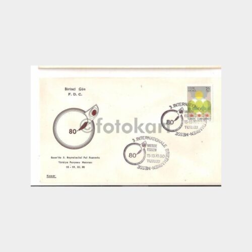 1980 Essen Pul Sergisi - Türkiye Günü FDC (Kamer)