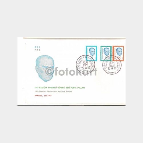 1983 Atatürk Portreli Sürekli Seri FDC