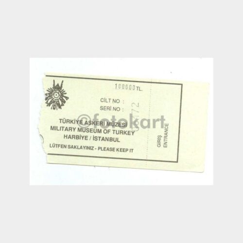 1996 Harbiye Askeri Müze Giriş Bileti