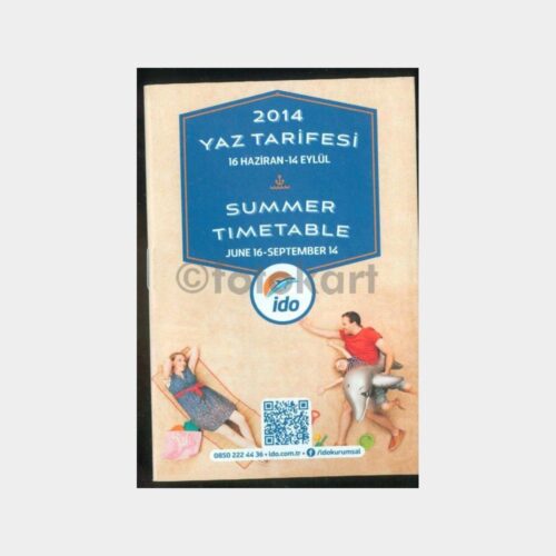 2014 İDO Yaz Tarifesi Efemera