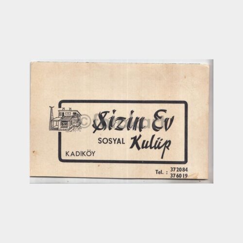 1968 Kadıköy Bahariye Sizin Ev Sosyal Kulüp Fotoğraf Kabı