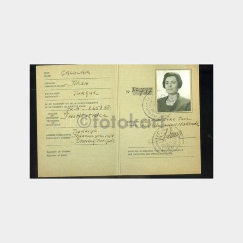1965 Avrupa Konseyi Kültür Kom Kimlik Kartı