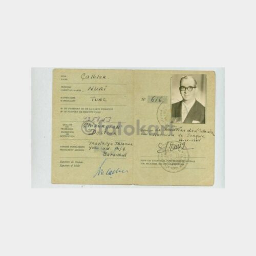 1965 Avrupa Konseyi Kültür Kom Kimlik Kartı - Görsel 2