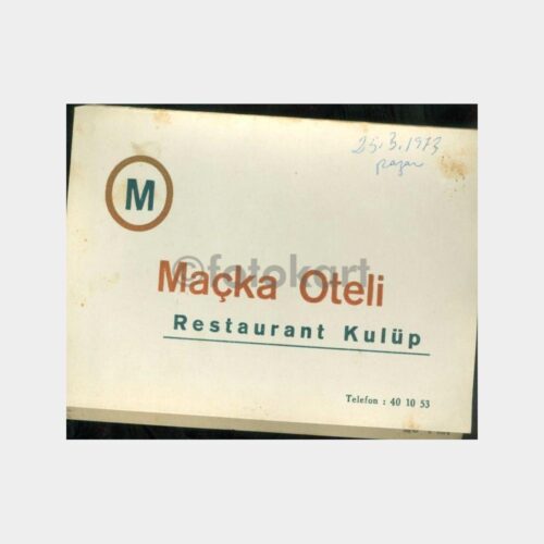 1970 İstanbul Maçka Oteli Fotoğraf Kabı