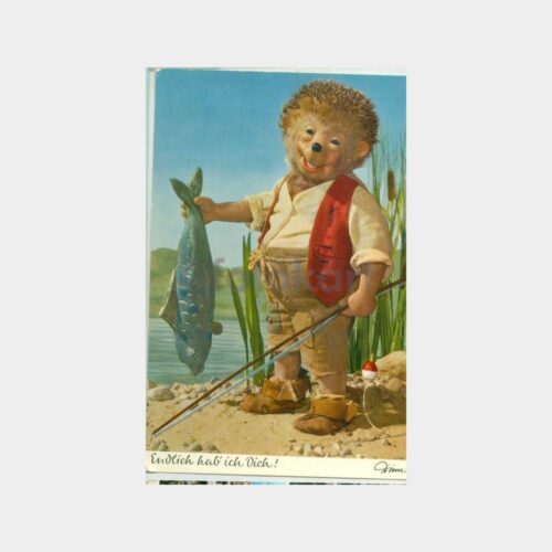 1966 Balıkçı Figür Konulu Kartpostal