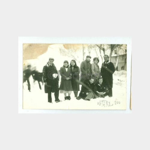 1930 Karda Kışta Muallimler Konulu Fotoğraf