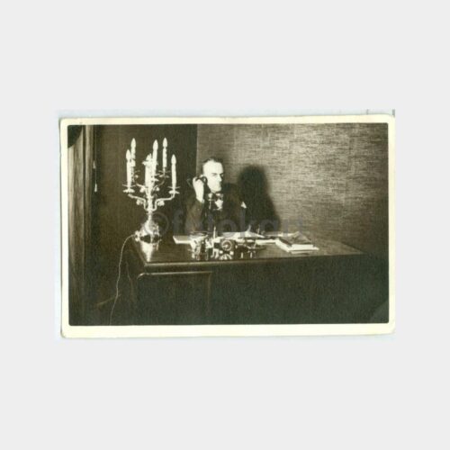 1930 Müdür Masası Telefon Görüşmesi Fotoğraf