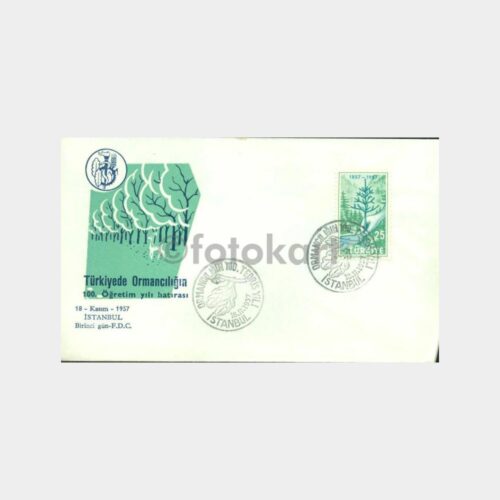 1957 Türkiye Ormancılık 100. Yılı FDC