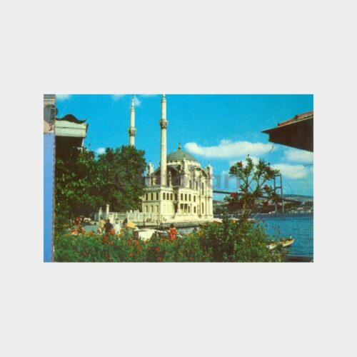 1975 İstanbul Ortaköy Camii Görünüş Kartpostal