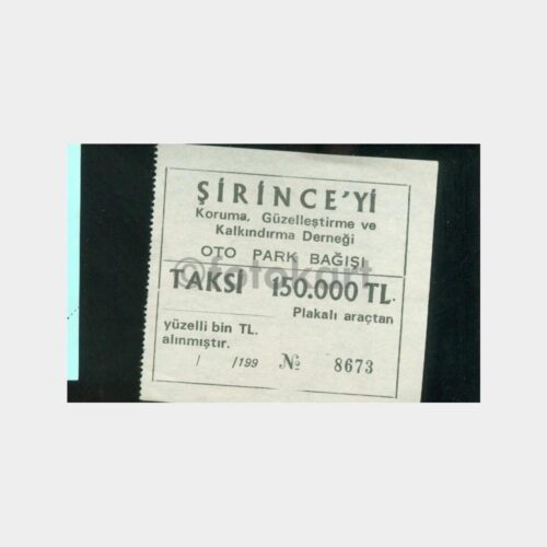 1997 Selçuk Şirince Otopark Giriş Bileti