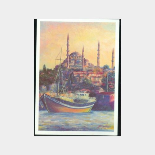 1996 İstanbul Süleymaniye - Ressam Tablo Kartı