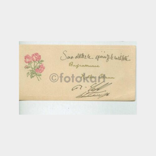 1937 Çiçek Desenli Tebrik Kartı