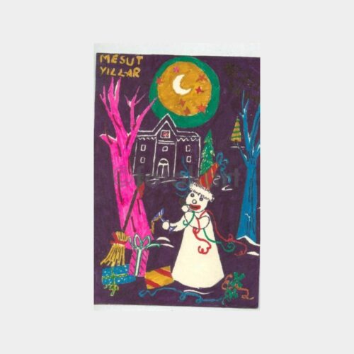 Elle Çizim -Okul Ödevi- Yılbaşı Tebrik Kartı