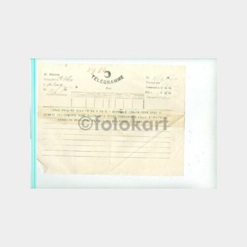 1918 İstanbul - İtalyanca Telgraf Kağıdı